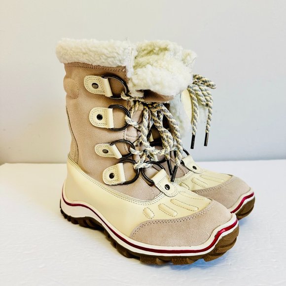 NWOT PAJAR CANADA SUEDE LEATHER MID CALF WINTER SNOW BOOTS - Picture 1 of 11